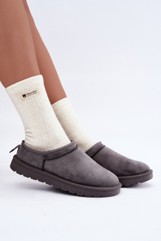 bottes de neige basses pour femmes en gris Rosmina
