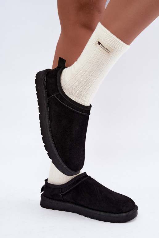 bottes de neige basses pour femmes en noir Rosmina