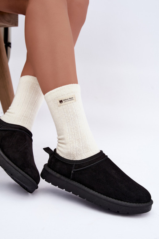 bottes de neige basses pour femmes en noir Rosmina
