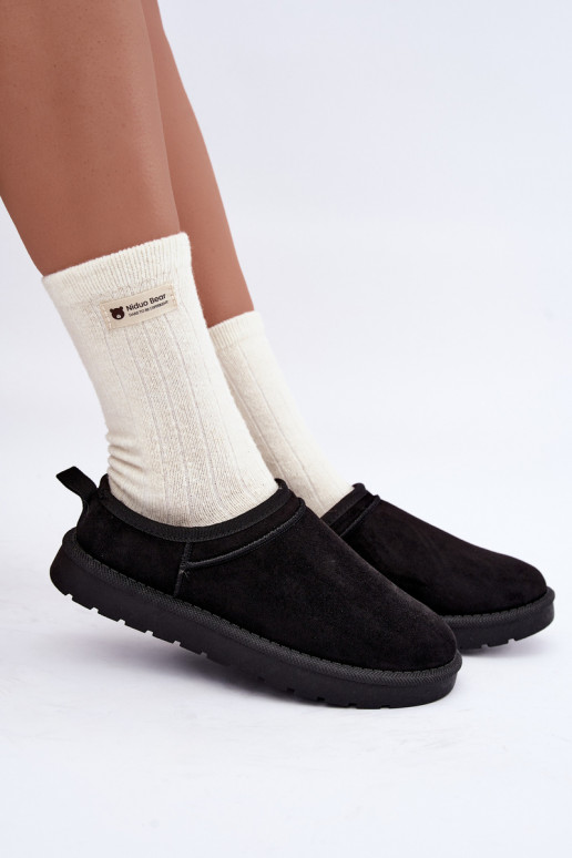 bottes de neige basses pour femmes en noir Rosmina