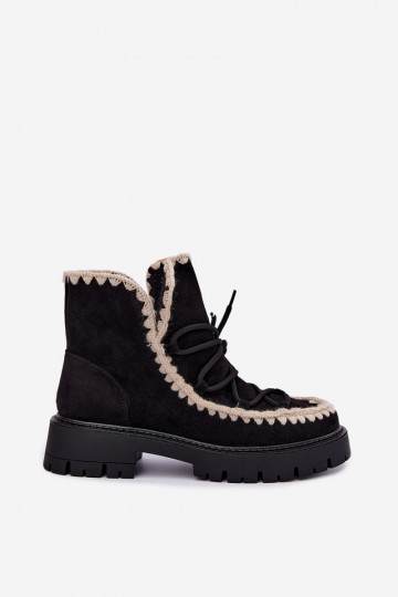 Bottes de neige avec détails élégants couleur noire Cariselle 2
