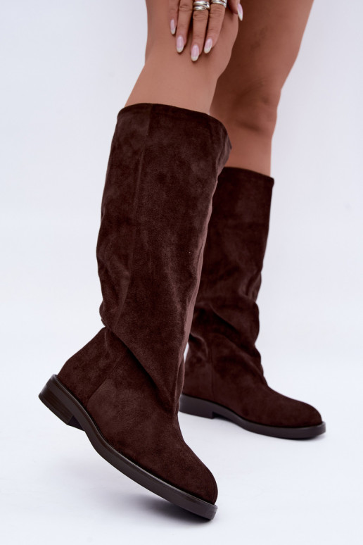 Bottes hautes à enfiler avec talons larges Pavellea