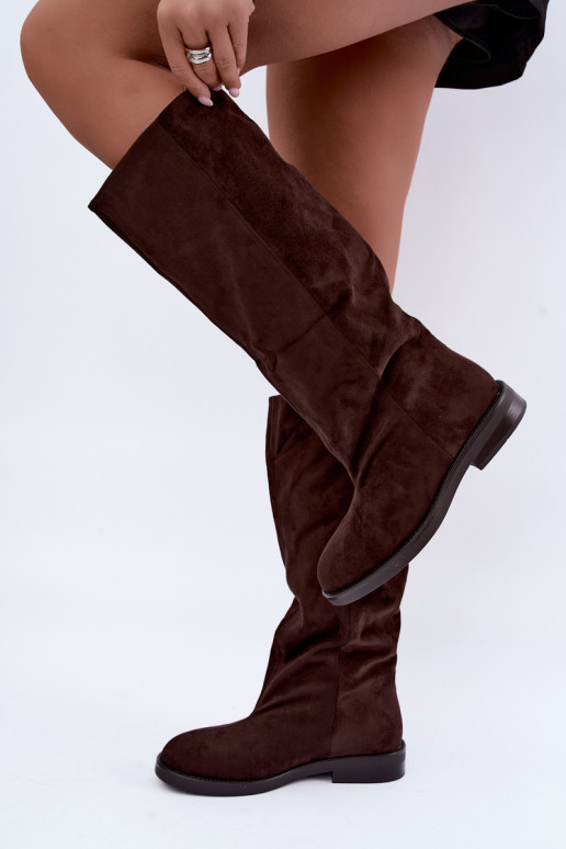 Bottes hautes à enfiler avec talons larges Pavellea