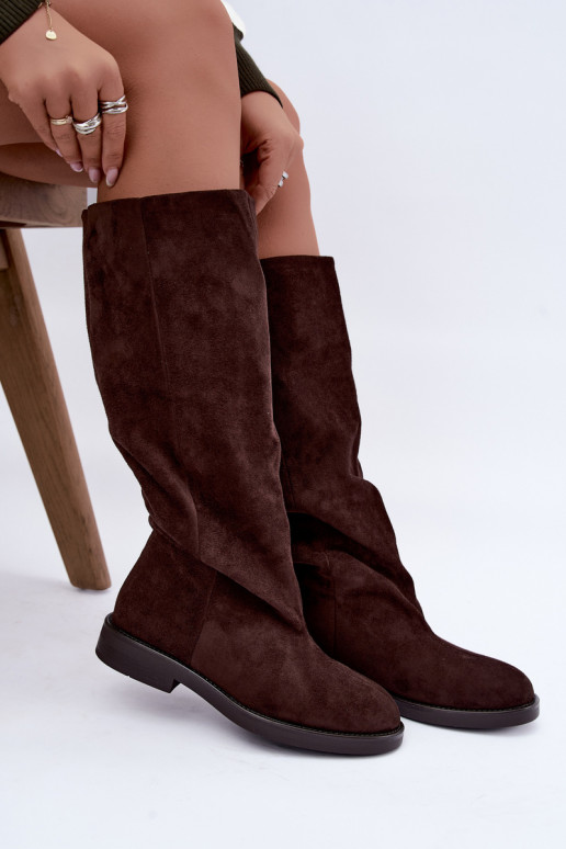 Bottes hautes à enfiler avec talons larges Pavellea