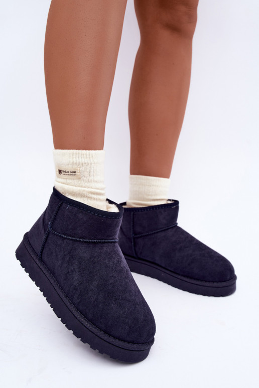 Bottes de neige pour femmes en bleu foncé Rosienne