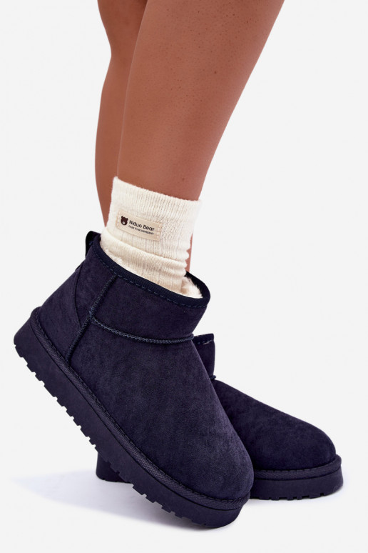 Bottes de neige pour femmes en bleu foncé Rosienne