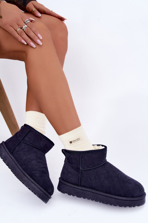 Bottes de neige pour femmes en bleu foncé Rosienne