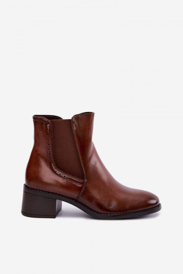 Bottines élégantes pour femmes en marron Dalmora 2