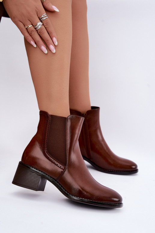 Bottines élégantes pour femmes en marron Dalmora