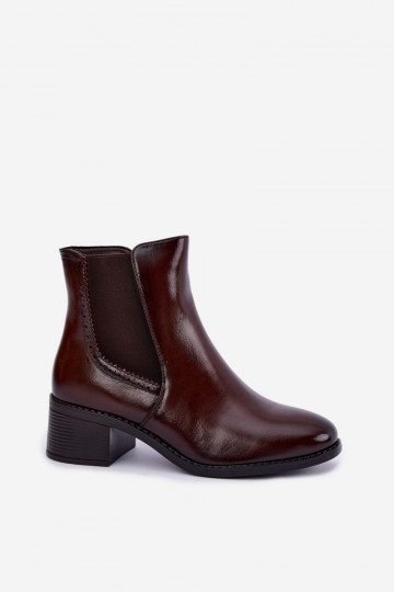 Bottines élégantes pour femmes en brun foncé Dalmora