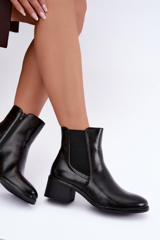 Bottines élégantes pour femmes en noir Dalmora