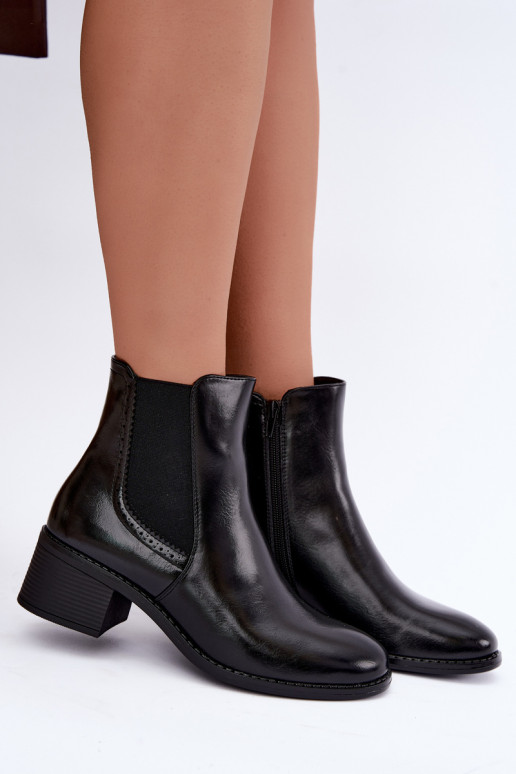 Bottines élégantes pour femmes en noir Dalmora