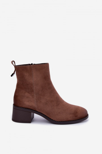 Bottines beiges doublées avec petit talon Merselia 2