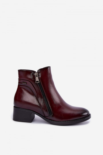 Bottines bordeaux doublées Merseline 2