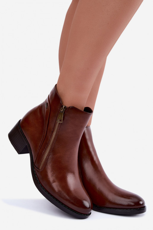 Bottines brunes doublées Merseline