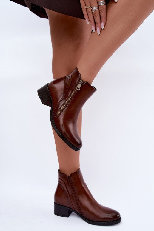 Bottines brunes doublées Merseline
