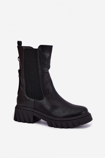 Bottines pour femmes stylées et chaudes en noir