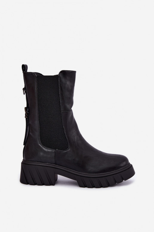 Bottines pour femmes stylées et chaudes en noir