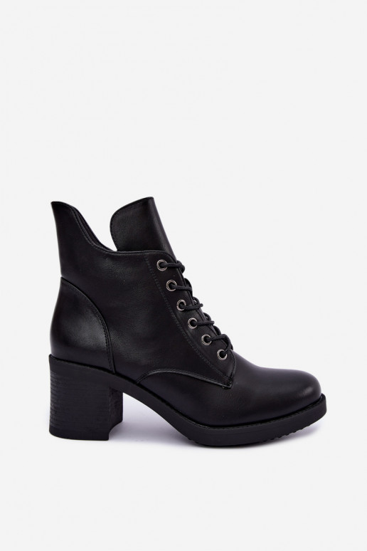 Bottines pour femmes chaudes avec lacets en noir Garella