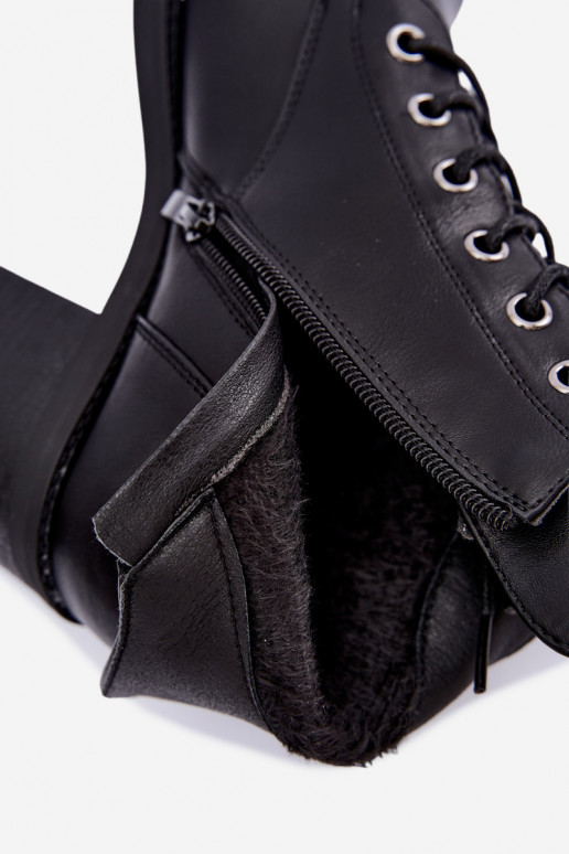 Bottines pour femmes chaudes avec lacets en noir Garella