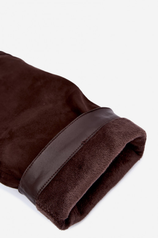 Bottes hautes chaudes avec tige cousue et talons en marron Jorella