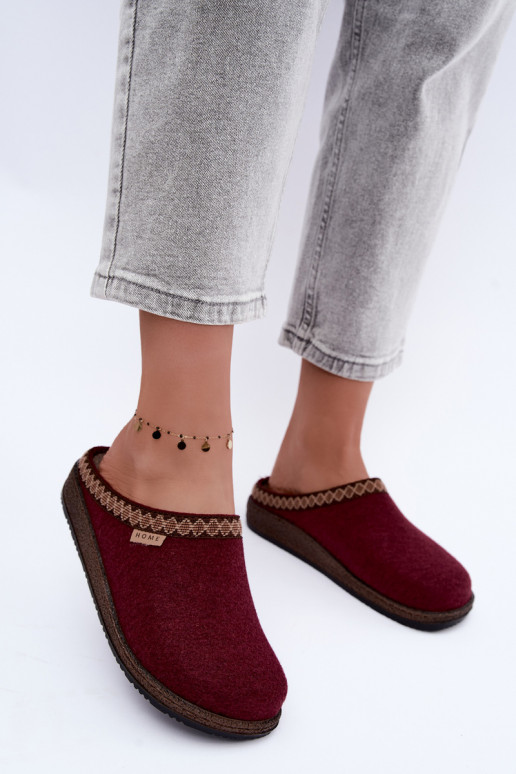 Chaussons femme Inblu NL000009 bordeaux