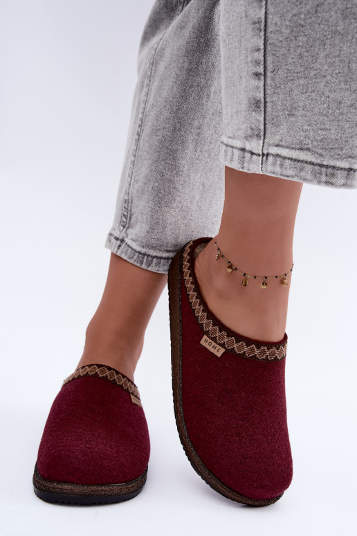 Chaussons femme Inblu NL000009 bordeaux
