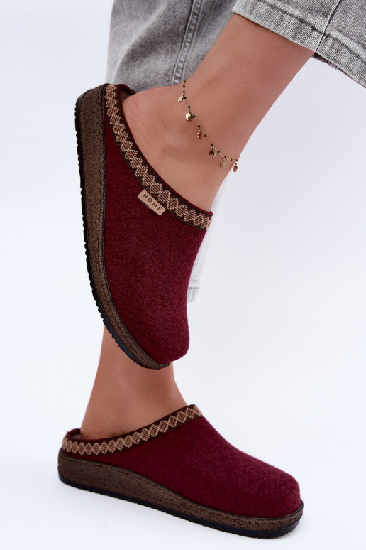 Chaussons femme Inblu NL000009 bordeaux
