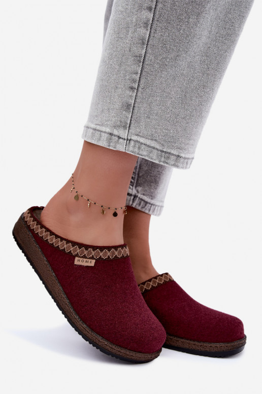 Chaussons femme Inblu NL000009 bordeaux