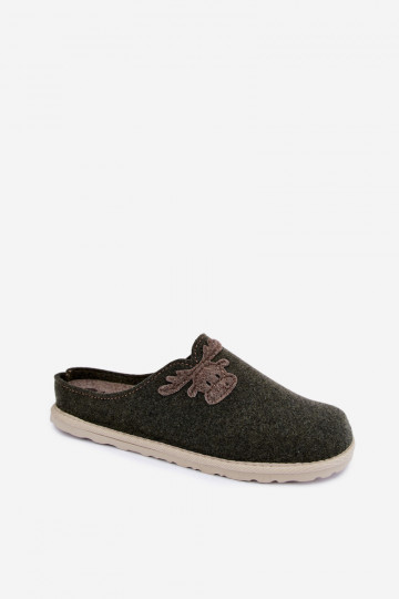 Chaussons femme avec cerfs Inblu CS000049 kaki