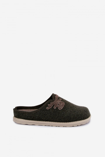 Chaussons femme avec cerfs Inblu CS000049 kaki 2