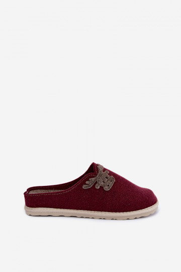Chaussons femme avec cerfs Inblu CS000049 bordeaux 2