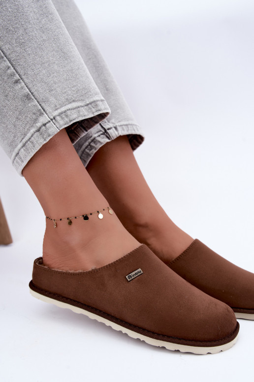 Chaussons femme Inblu CS000034 marron foncé