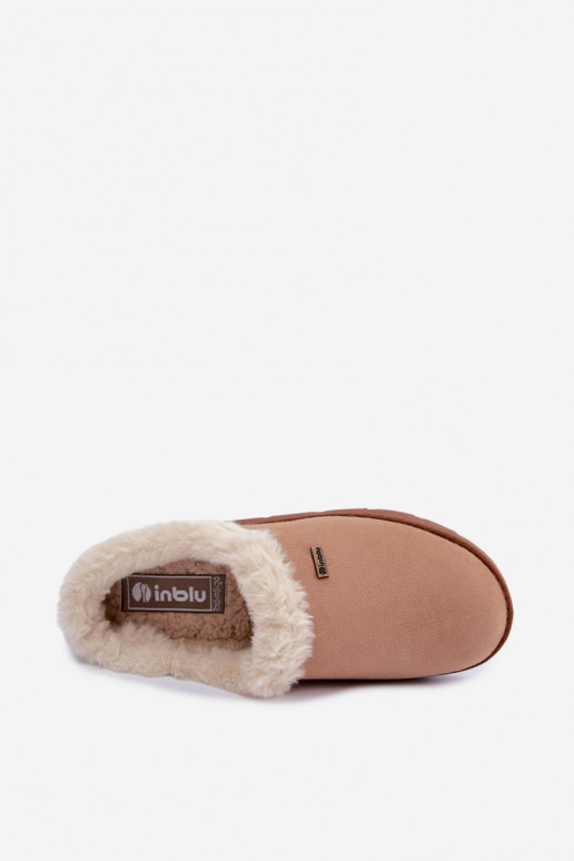 Chaussons femme avec fourrure Inblu DR000004 marron