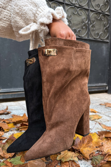 Fiametta bottines chaudes à enfiler couleur marron 2