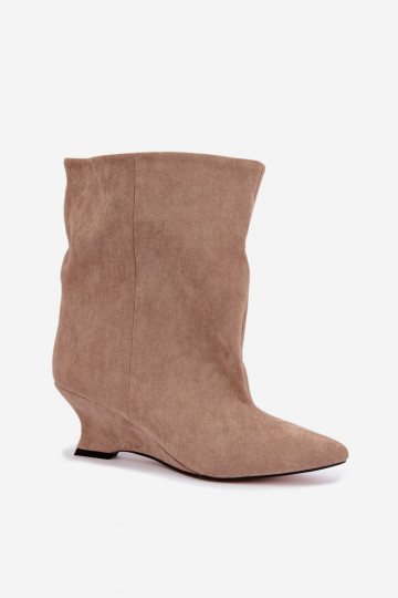 Bottines à enfiler avec plateforme en couleur sable Coralise 2