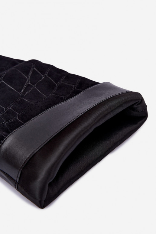 Bottes noires à enfiler au-dessus du genou avec détails embossés et talons Cazelle