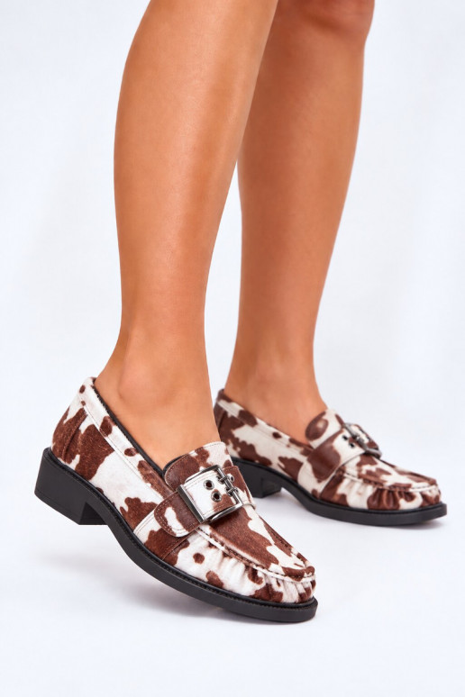 Mocassins pour femmes avec volants et boucles à motifs Daliare
