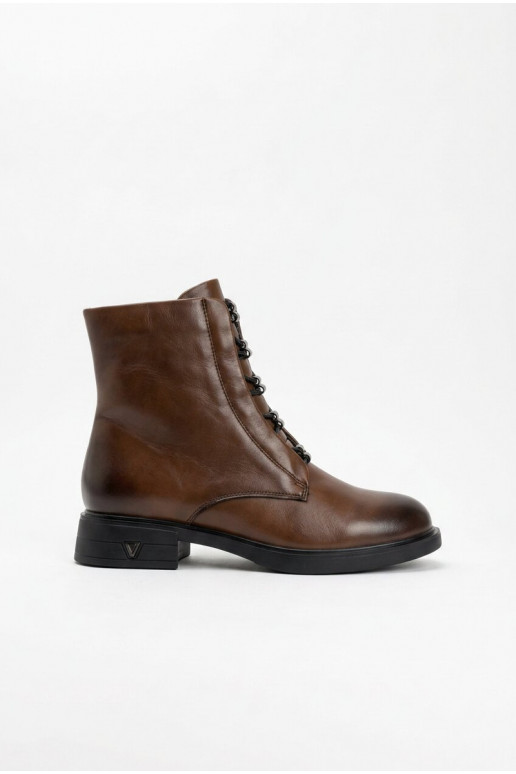 Bottes chelsea brunes isolées en cuir naturel Vinceza 133113