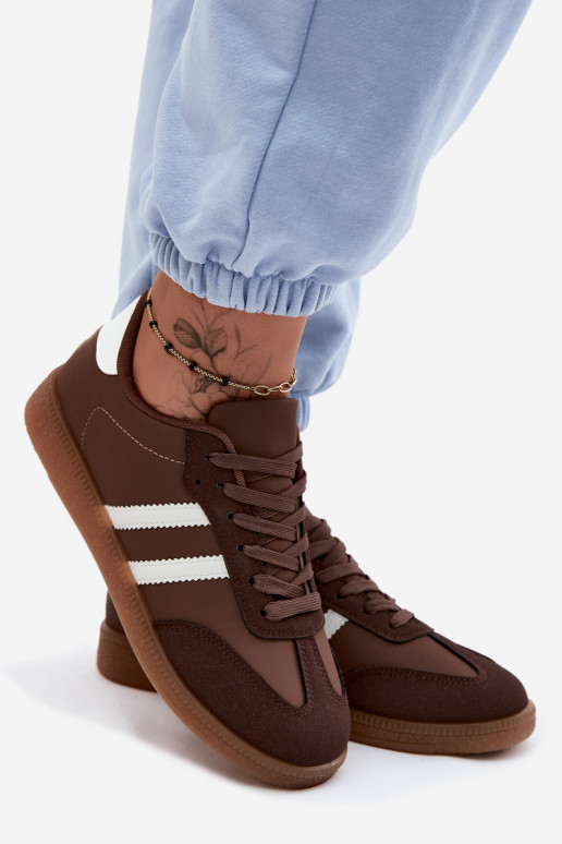 Baskets femme couleur chocolat Seabell