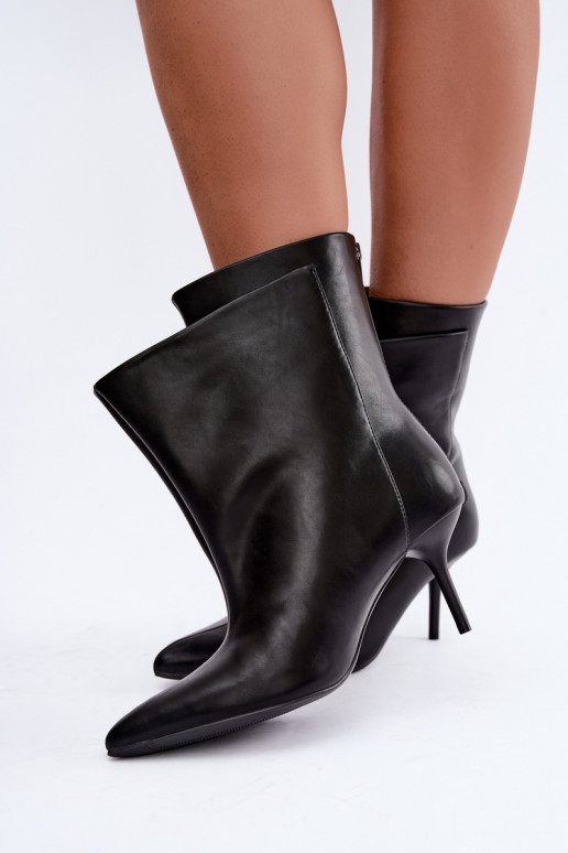 Bottines isolées Damarielle avec talons fins noirs
