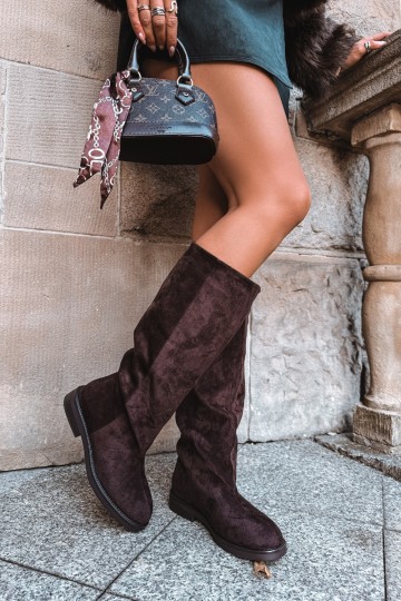 Bottes hautes à enfiler avec talons larges Pavellea