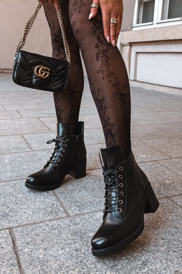 Bottines pour femmes chaudes avec lacets en noir Garella
