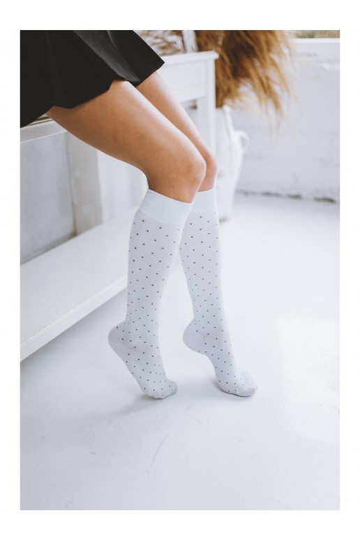 Collants blancs pour femmes IN Pois