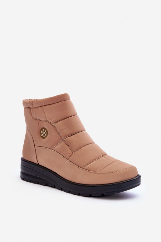 bottes de neige pour femmes isolées en couleur sable Helis