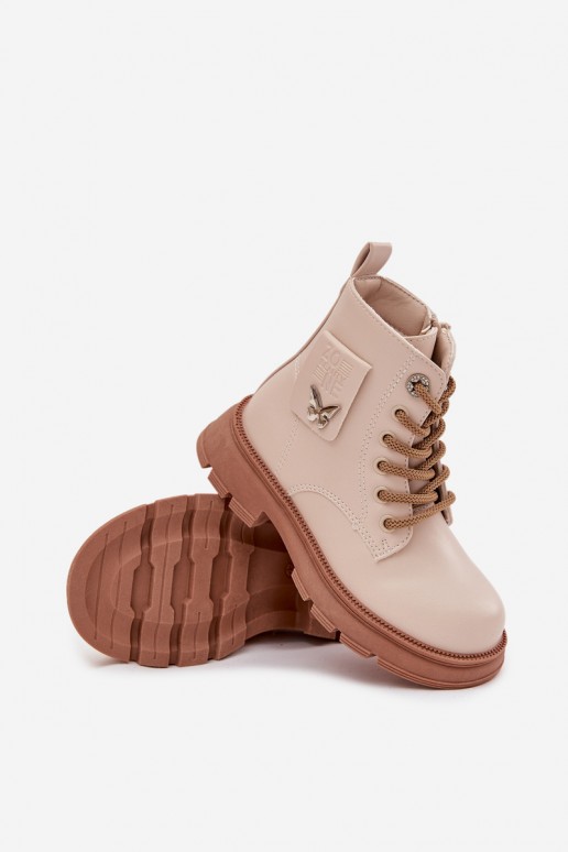 bottines isolées pour enfants en couleur sable Alverina