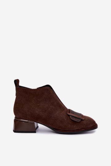 bottes isolées en daim synthétique Klocke Artiker 59C0106 couleur marron 2