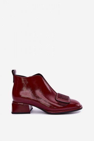 bottes chelsea isolées en vernis Klocke Artiker 59C0107 couleur bordeaux 2