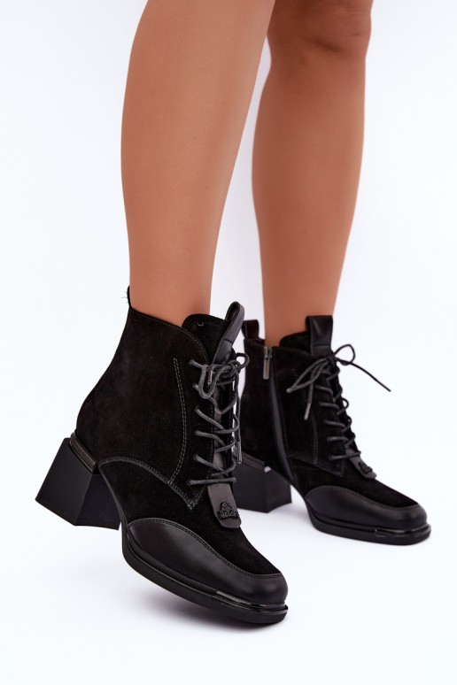 bottes chelsea isolées en daim synthétique Artiker 59C0116 couleur noire