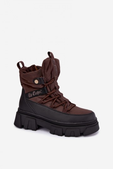 bottes de neige pour femmes Lee Cooper LCJ-26-01-4631 couleur marron